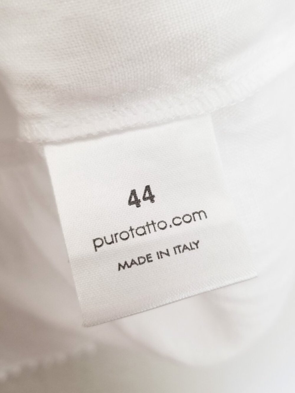 Purotatto 100% Linen Flax Blouse Top White Bell Sleeves Crochet Trim Italy 44 M - Picture 9 of 13
